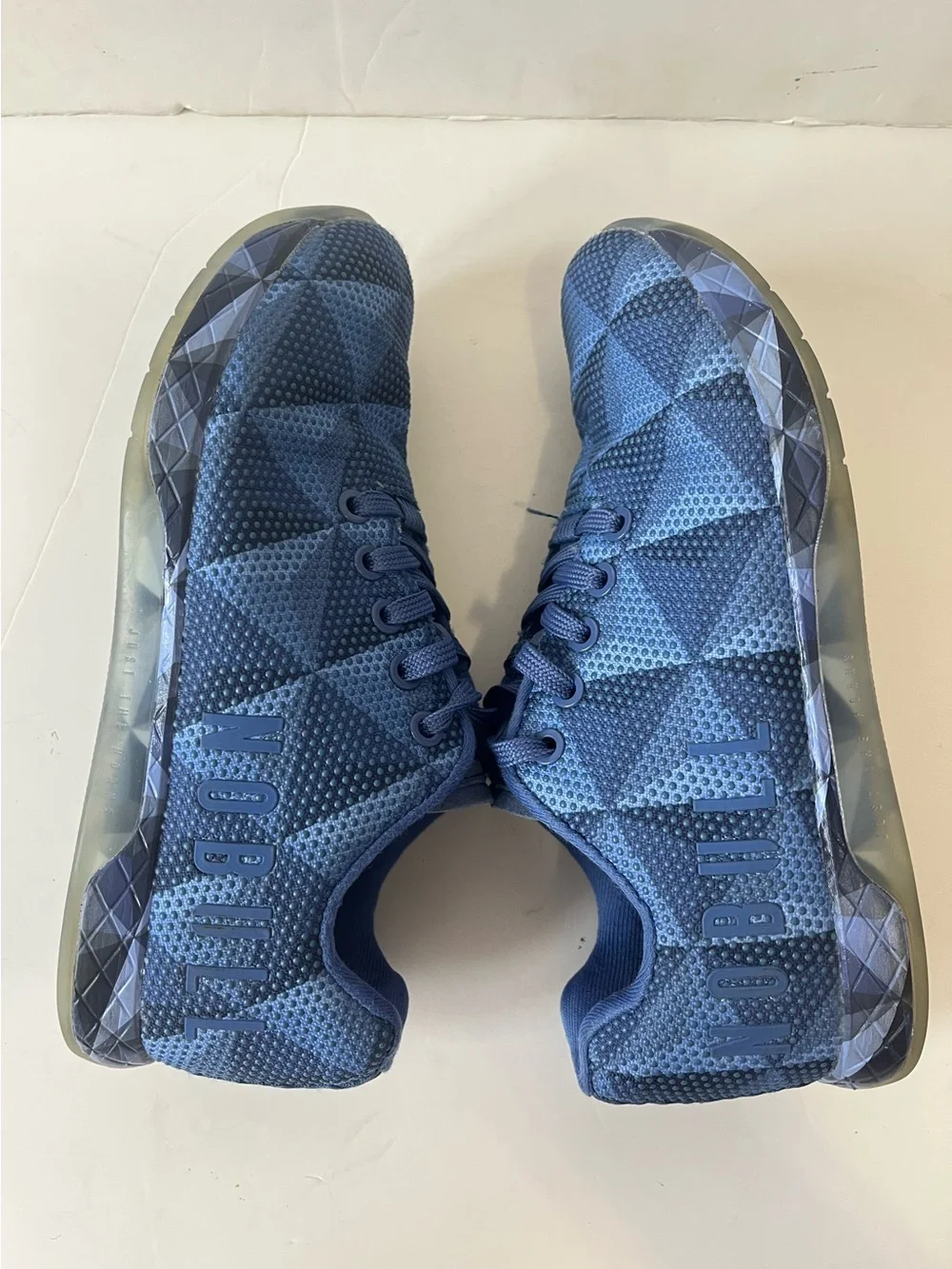 NOBULL Navy blue geometric athletic trainer Sneakers size men5.5/women7